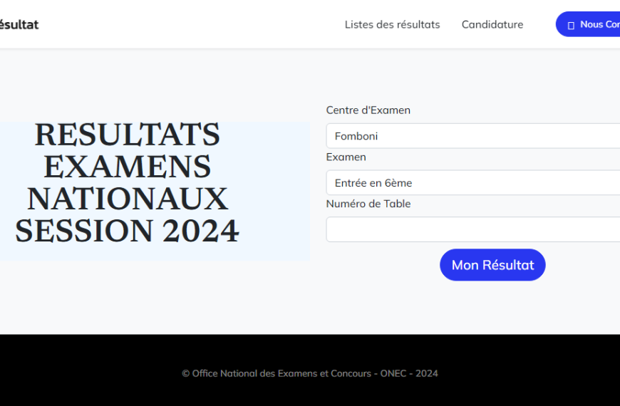 Résultats du CEPE et concours d'entrée en 6eme Comores 2024