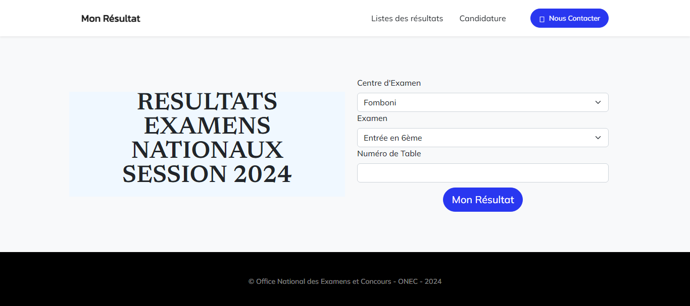 Résultats du CEPE et concours d'entrée en 6eme Comores 2024