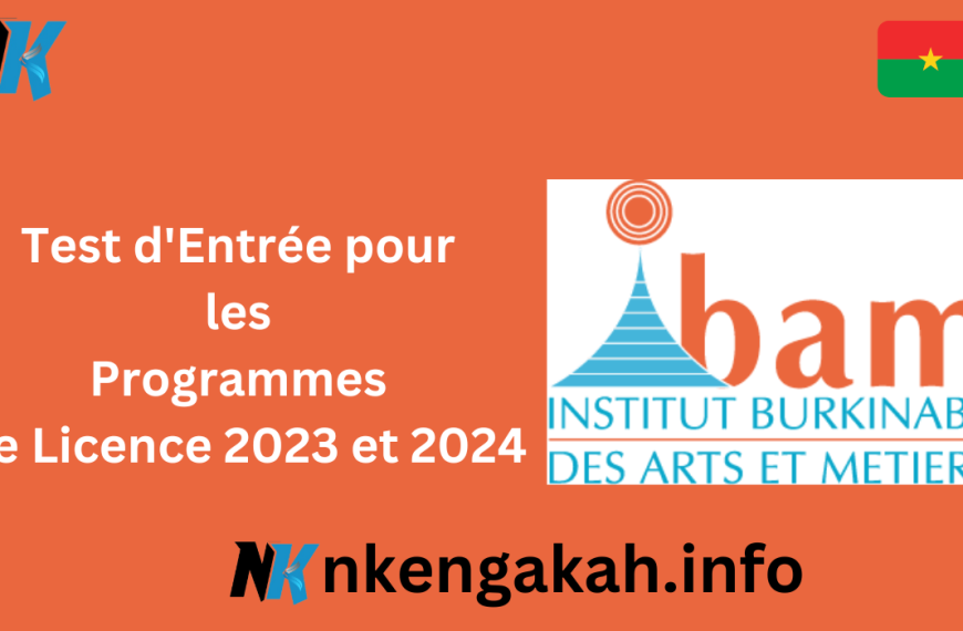 L'IBAM Annonce le Test d'Entrée pour les Programmes de Licence 2023 et 2024