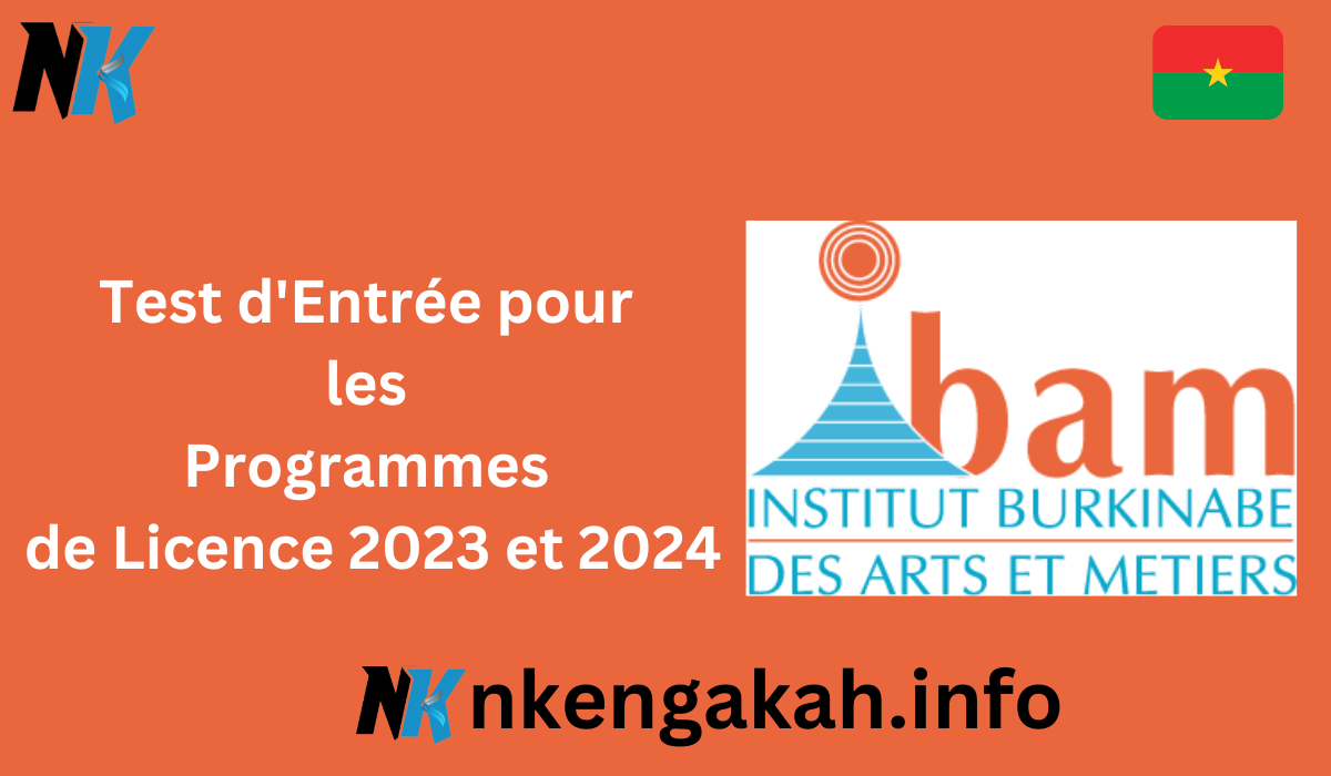 L'IBAM Annonce le Test d'Entrée pour les Programmes de Licence 2023 et 2024